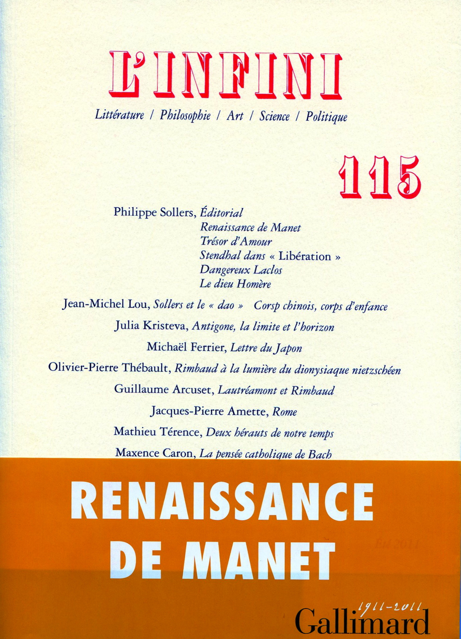 texte publié dans la revue L'INFINI n° 115, été 2011